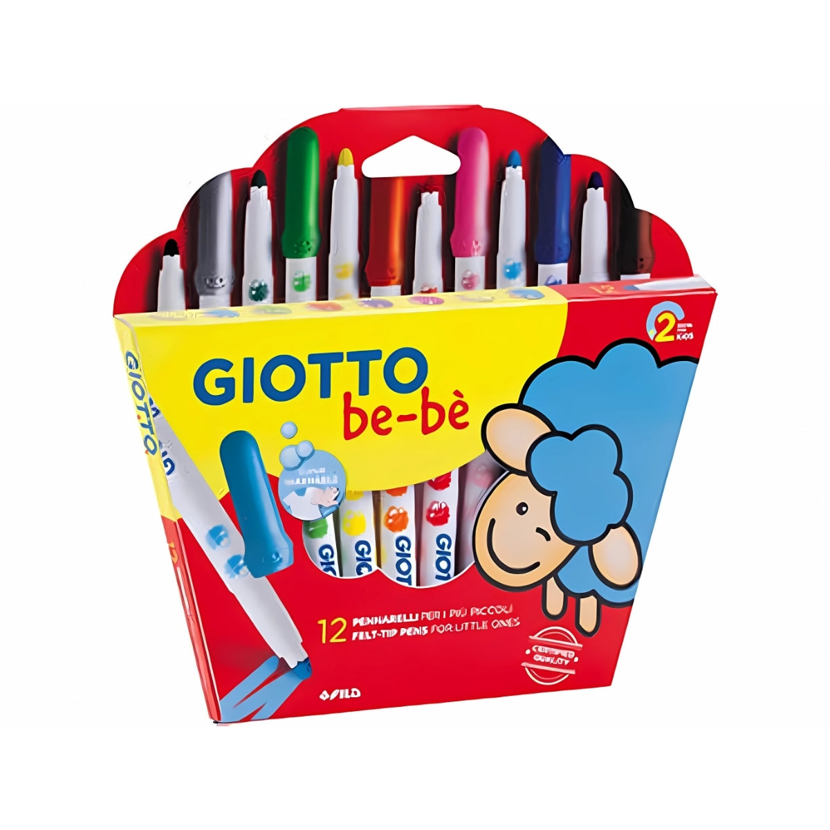 Estojo de Canetinha Giotto Hidrocor Jumbo Bebê com 12 Cores F46990000