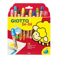 Estojo de Lápis de Cor Giotto Jumbo Bebê 12 Cores com Apontador F46970000