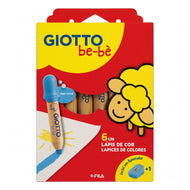 Estojo de Lápis de Cor Giotto Jumbo Bebê 6 Cores com Apontador F46960000