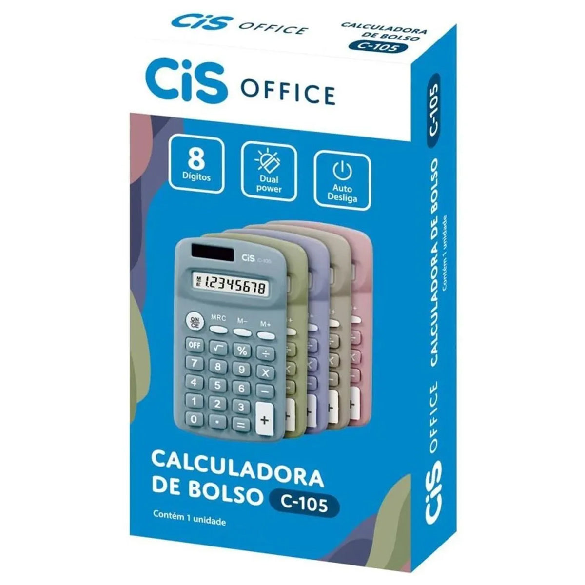 Calculadora de Bolso C-105 8 Dígitos - Areia - Cis