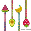 Lapis de Grafite Fantasia Frutas Hb com Borracha - Sortidas - Cis