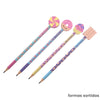 Lapis de Grafite Fantasia Candy Hb com Borracha - Sortidas - Cis