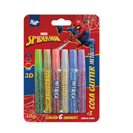 Cola Glitter Metálica com 6 Cores - Homem Aranha Dac - 4706
