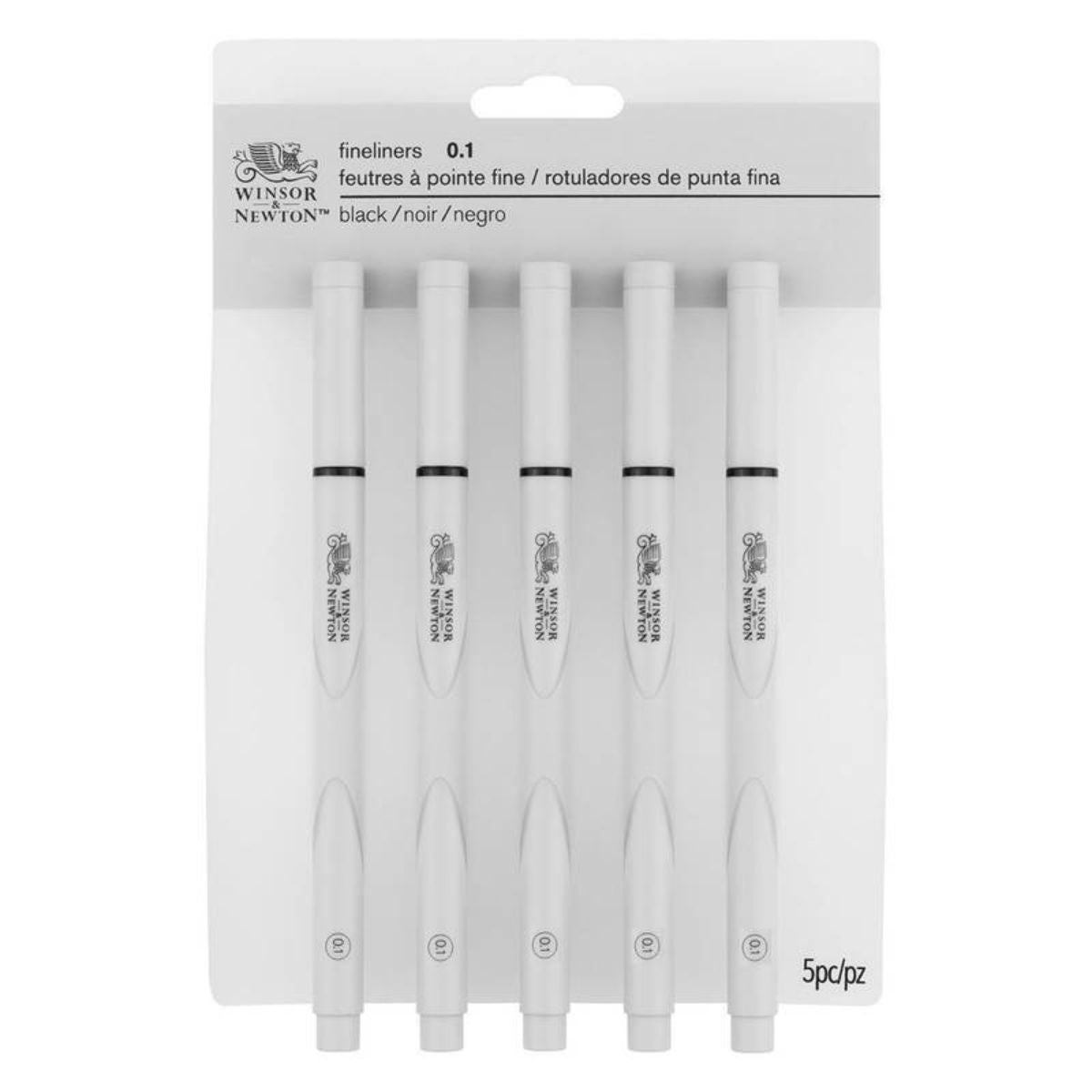Kit Caneta Nanquim Fineliner Winsor & Newton 0.8Mm Preto com 5 Unidade