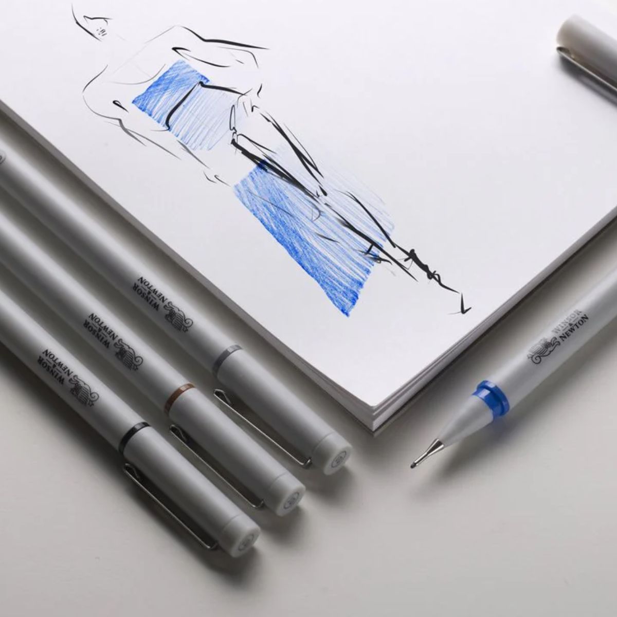 Kit Caneta Nanquim Fineliner Winsor & Newton 0.8Mm Preto com 5 Unidade
