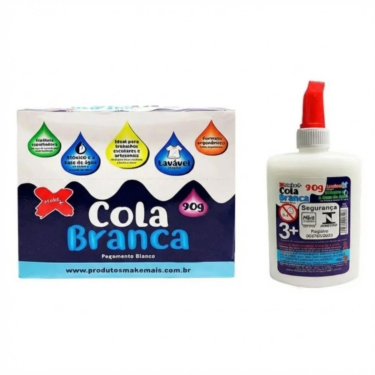 Cola Branca Lavável 90 G - Make+