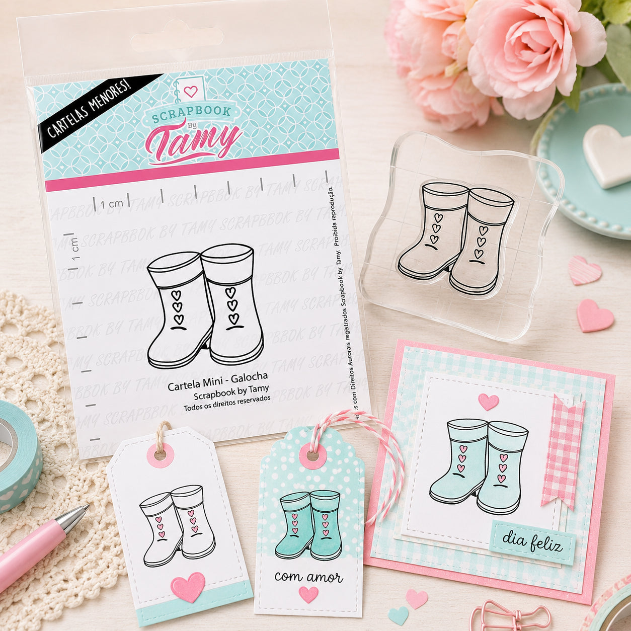Mini Carimbo Decorativo Galocha Scrapbook - Lilipop