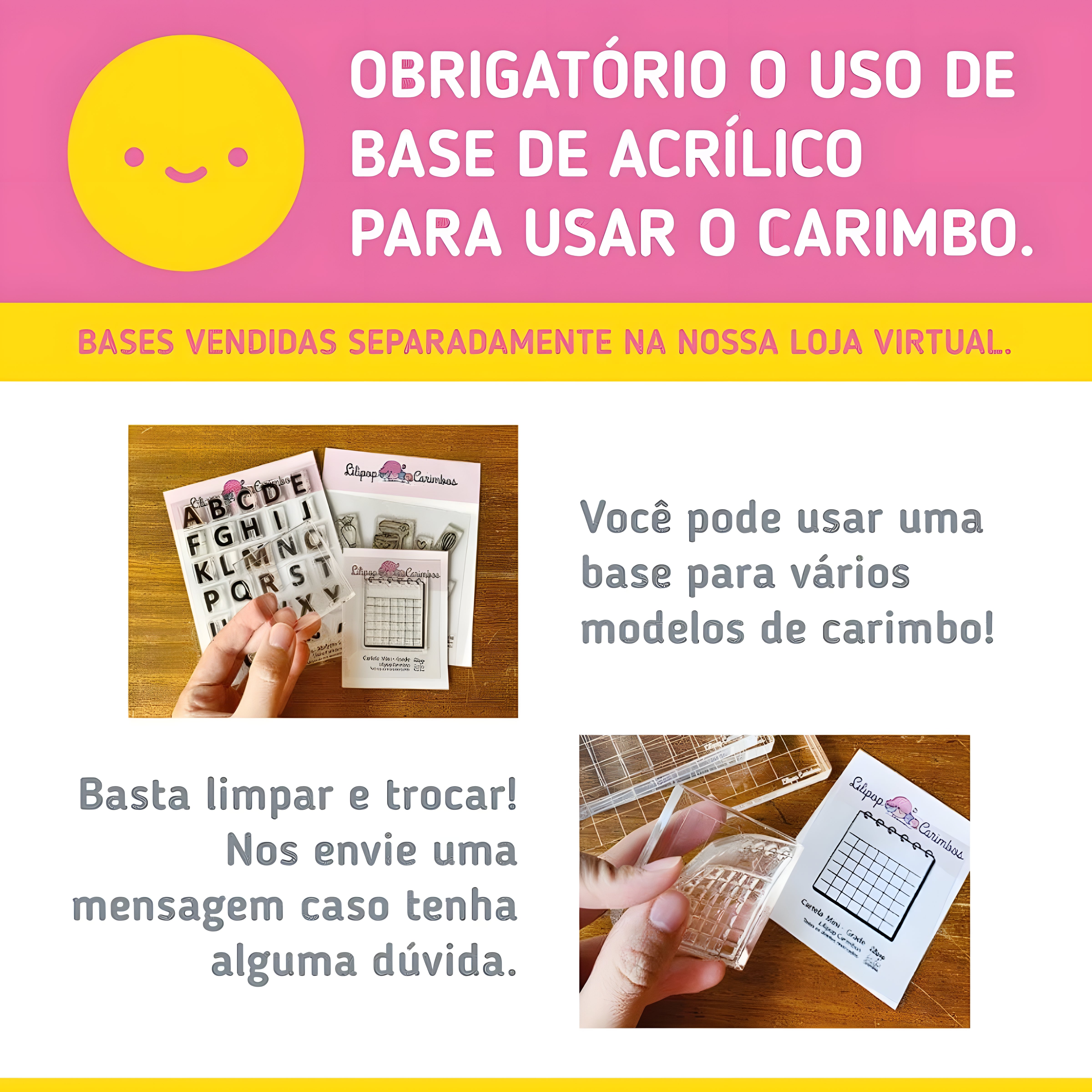 Mini Carimbo Frágil 2 Scrapbook Artesanato - Lilipop