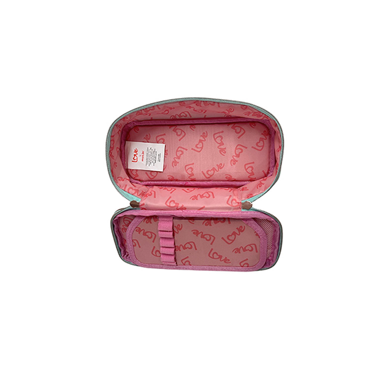 Estojo Escolar Retangular Love Green Dots 21,5 X 9 X 7cm - Molin