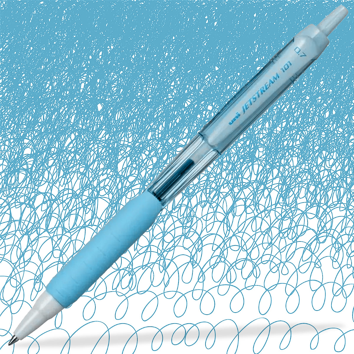 Caneta para Papel Rollerball Jetstream 0.7Mm Retrátil Uniball - Azul