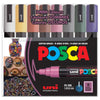  Estojo Caneta Posca  Pc-5m Ponta Media 2.5Mm com 8 Cores Dark