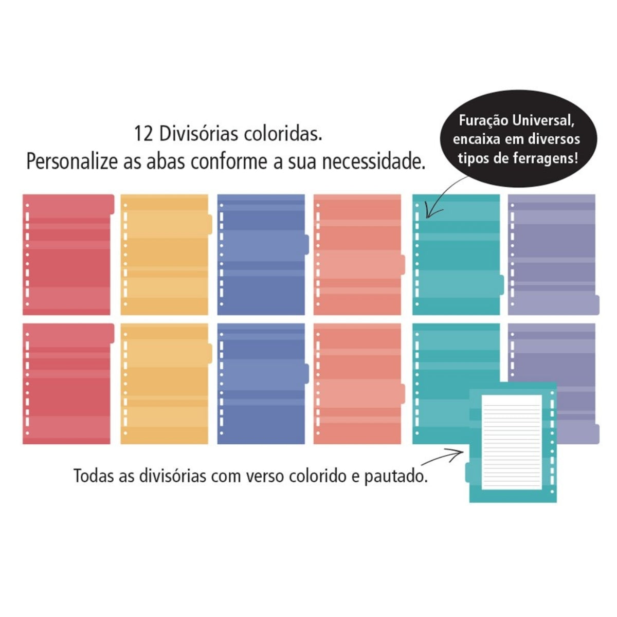Caderno Argolado Arco-íris - Fina Ideia