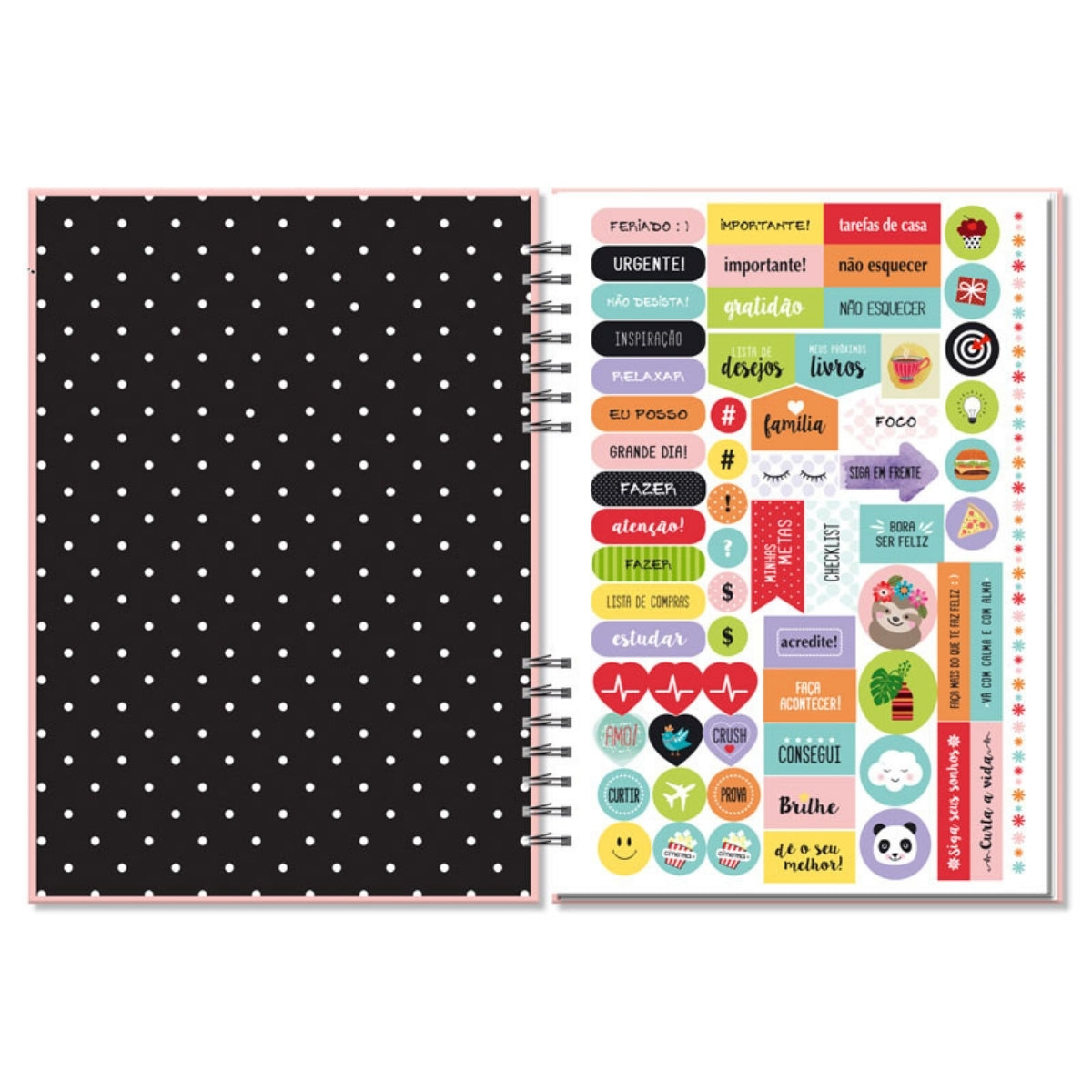 Planner Compacto Mensal 90g 14,5x20,5cm com 32 Folhas Gatos - Fina Ideia