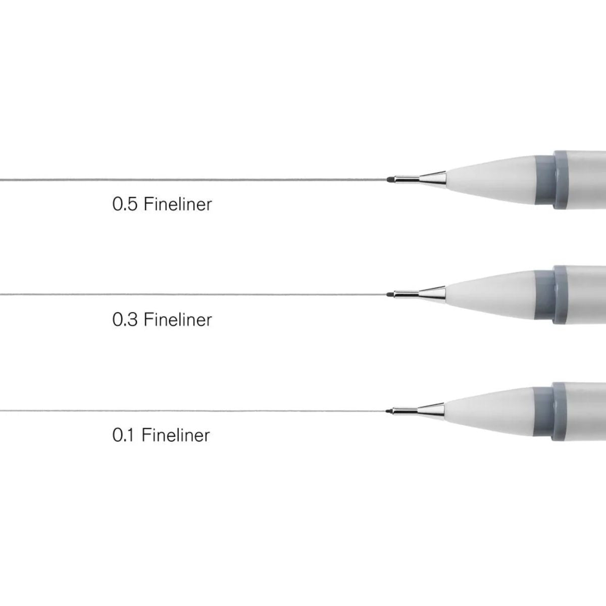Kit Caneta Nanquim Fineliner Winsor & Newton Cinza com 3 Unidades