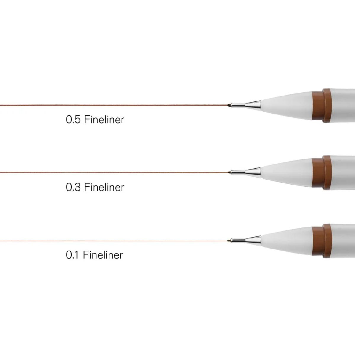 Kit Caneta Nanquim Fineliner Winsor & Newton Sepia com 3 Unidades