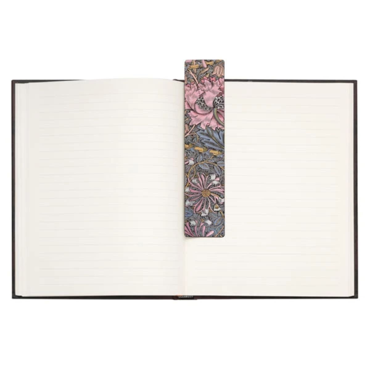 Marca Página Paperblanks Texturizado 4x18,5cm - Morris Pink Honeysuckle Pa9413-5  