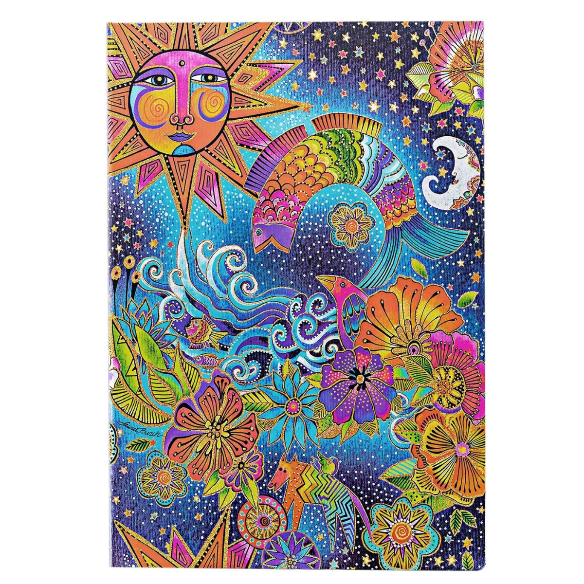 Caderno Paperblanks Celestial Magic Capa Dura Grande 200g/m² 20,5x30cm 112 Páginas sem Pauta - Pb9690-0