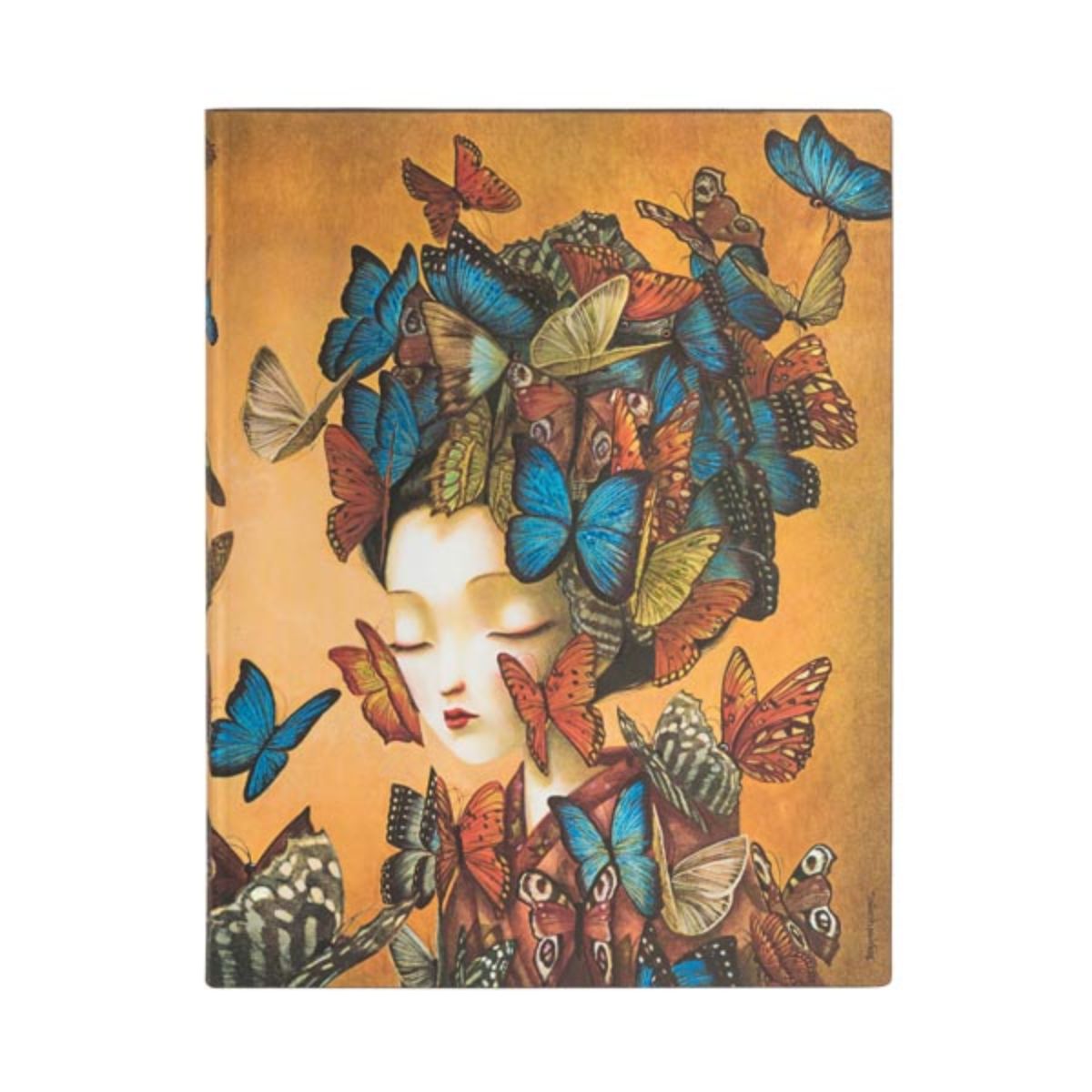 Caderno Paperblanks Madame Butterfly Capa Flexível Ultra 120g/m² 18x23cm 176 Páginas sem Pauta - Fb6524-1