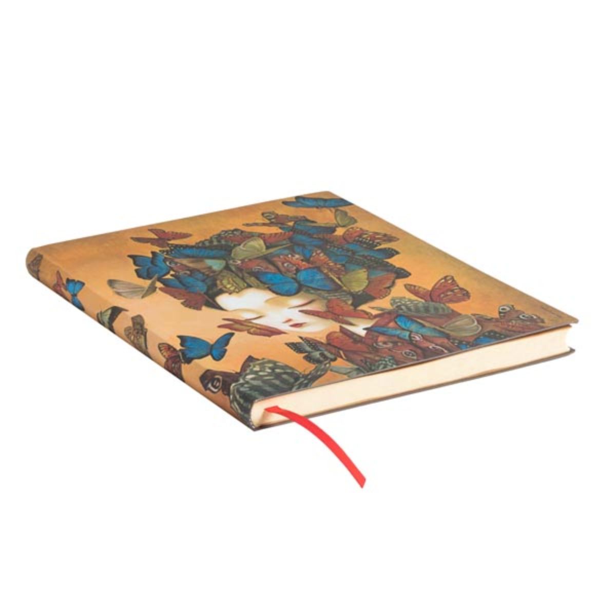 Caderno Paperblanks Madame Butterfly Capa Flexível Ultra 120g/m² 18x23cm 176 Páginas sem Pauta - Fb6524-1