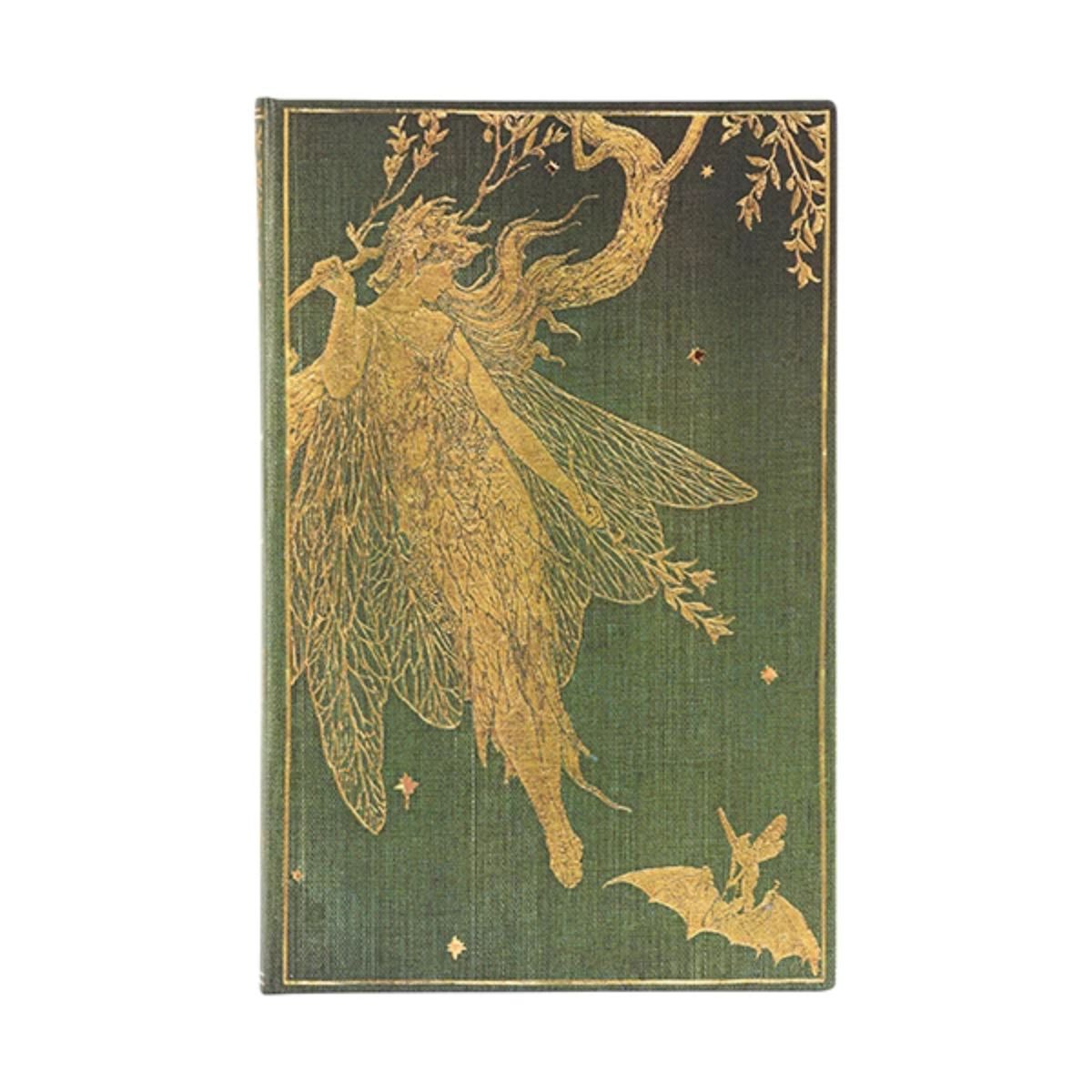 Caderno Paperblanks Olive Fairy Capa Dura Maxi 120g/m² 14x22cm 192 Páginas Pontilhado - Pb9645-0