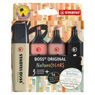 Estojo Marcador Stabilo Boss Nature Colors com 4 Unidades