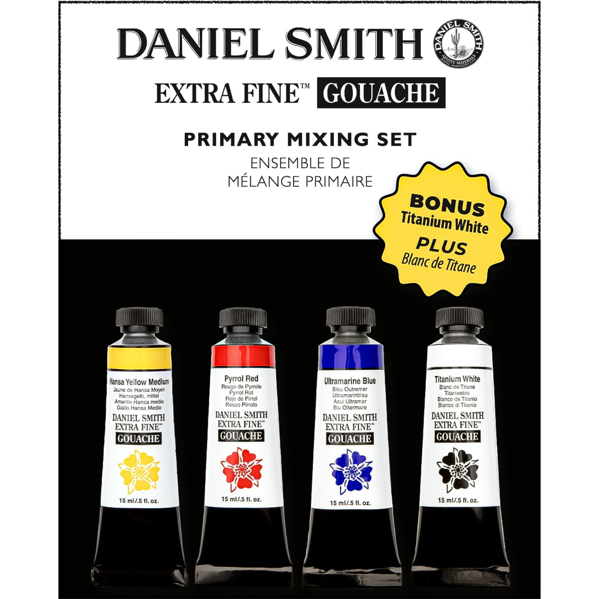 Estojo Guache 4 Tubos 15ml Cores Primárias - Daniel Smith