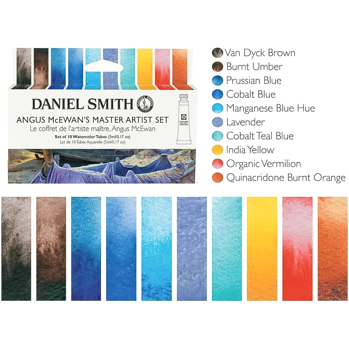 Estojo Aquarela Angus Mcewan 10 Tubos 5ml - Daniel Smith
