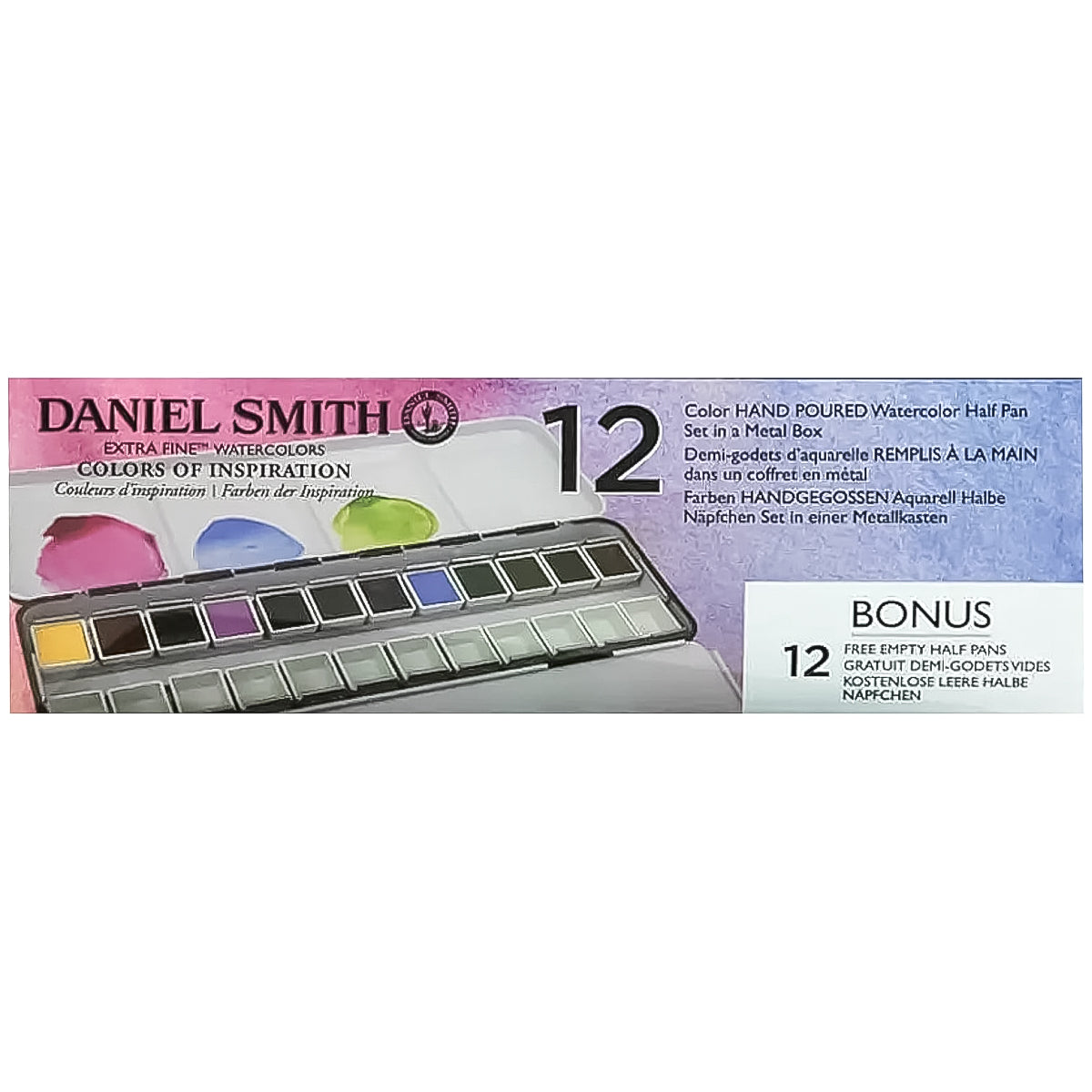 Estojo Metal Aquarela Color Inspiration 12 Pastilhas - Daniel Smith