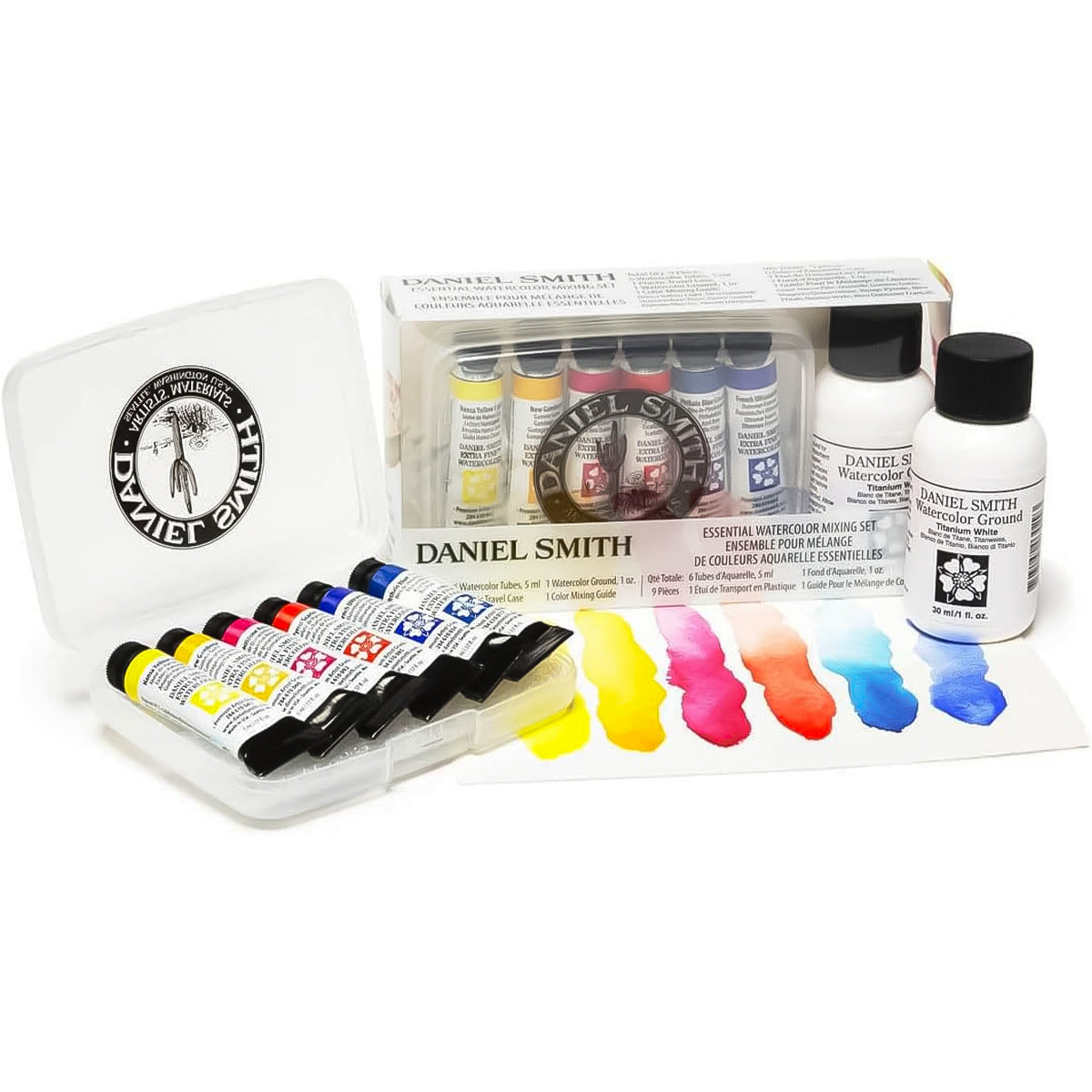 Estojo Aquarela Essentials Mixing 6 Tubos 5ml + 1 Ground 30ml - Daniel Smith
