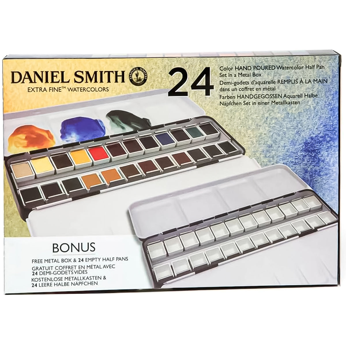 Estojo Metal Aquarela 24 Pastilhas Half Pan - Daniel Smith