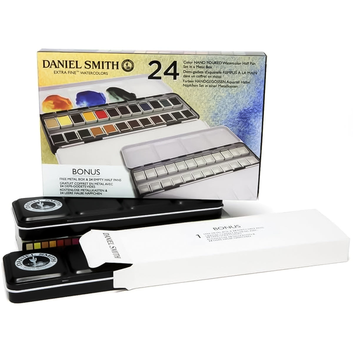 Estojo Metal Aquarela 24 Pastilhas Half Pan - Daniel Smith