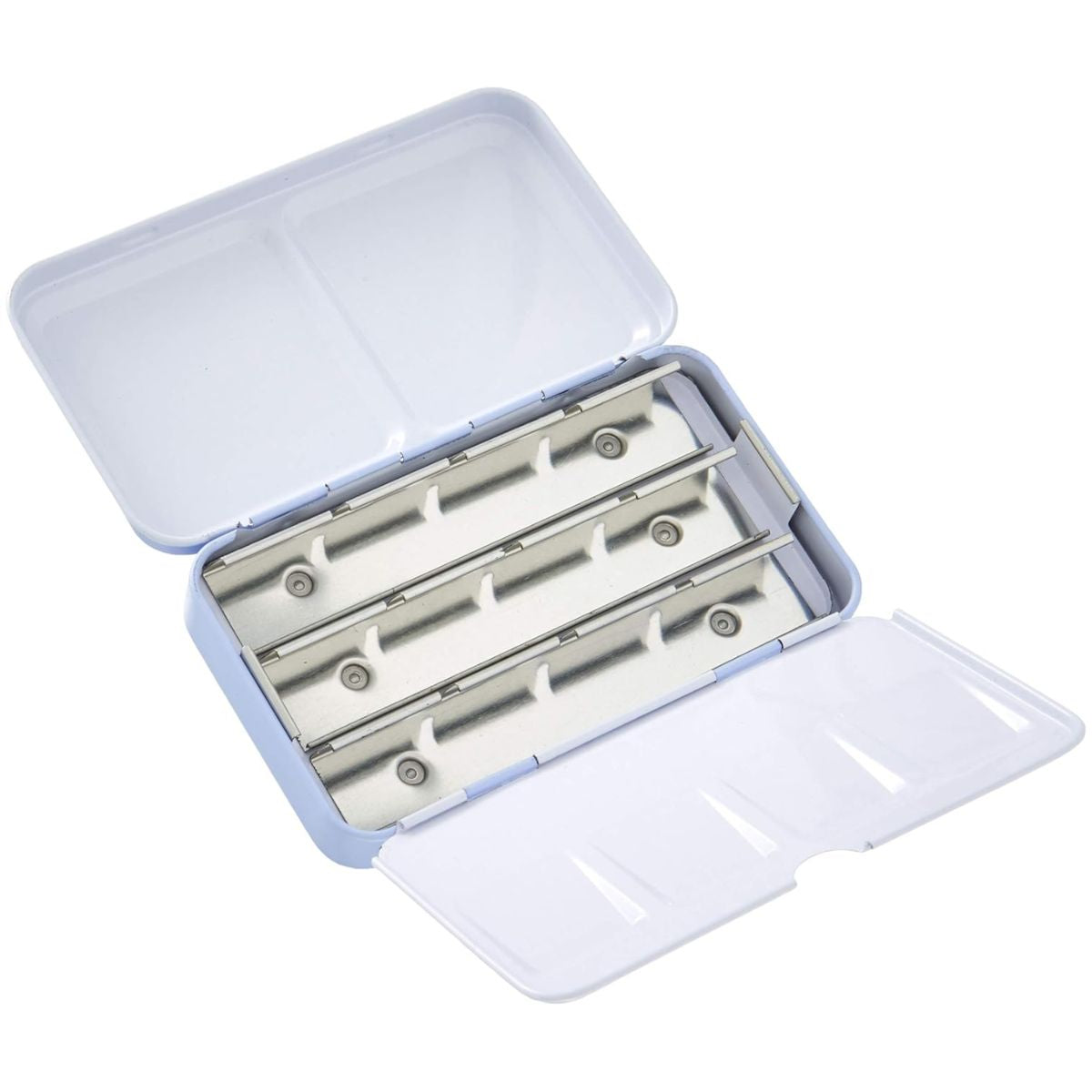 Estojo de Metal Vazio Nevskaya Palitra com Tampa para 12 Pastilhas de Aquarela White Nights 