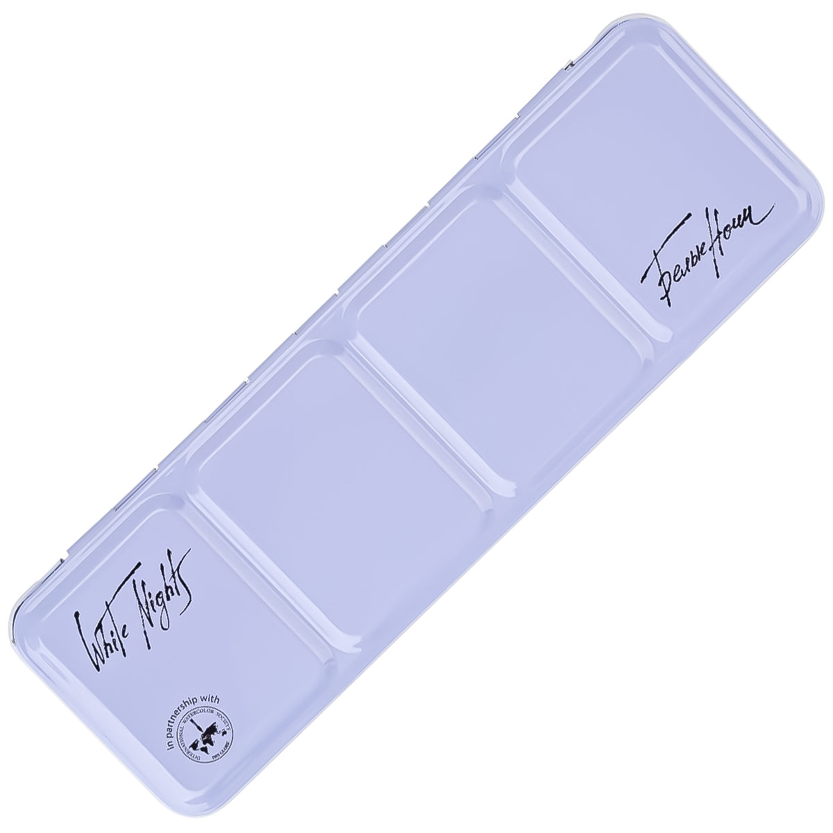 Estojo de Metal Vazio Nevskaya Palitra com Tampa para 21 Pastilhas de Aquarela White Nights 