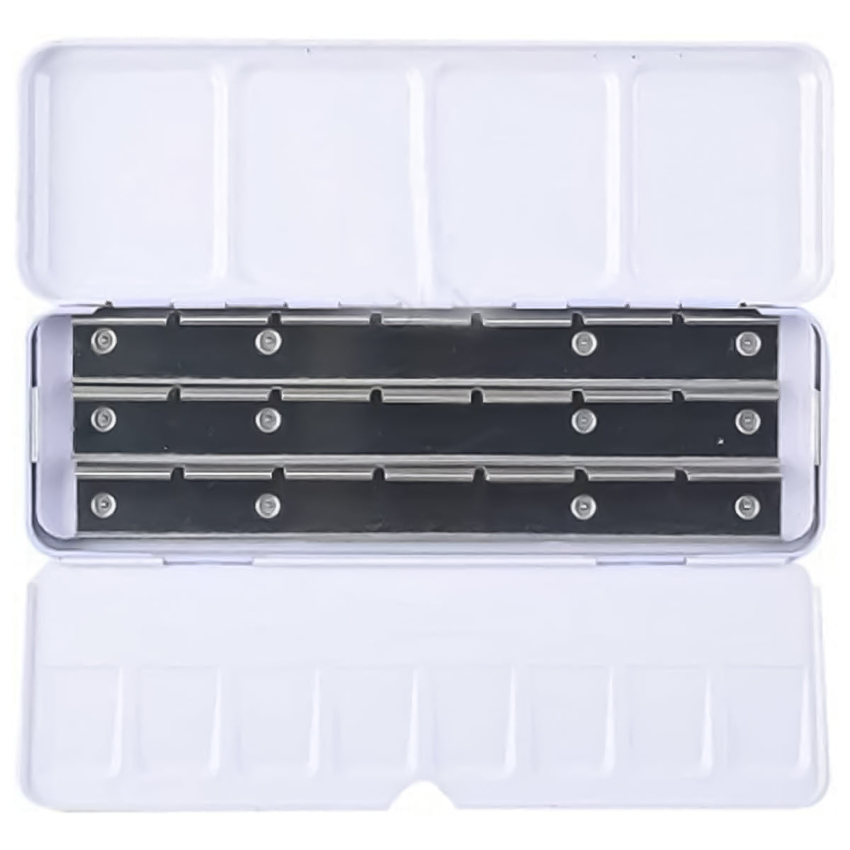 Estojo de Metal Vazio Nevskaya Palitra com Tampa para 21 Pastilhas Sonnet