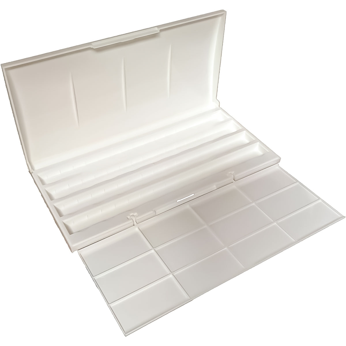 Estojo de Plástico Vázio Nevskaya Palitra com Tampa para 24 a 36 Pastilhas de Aquarela White Nights