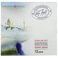 Estojo Aquarela Nevskaya Palitra White Nights Pastilha Plein Aircom 12 Unidades