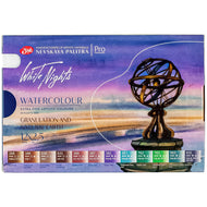 Estojo Aquarela Nevskaya Palitra White Nights Pastilha Tons Granulados Tons da Terra com 12 Unidade