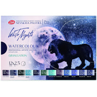 Estojo Aquarela Nevskaya Palitra White Nights Pastilha Tons Granulados com 12 Unidades  - 2005