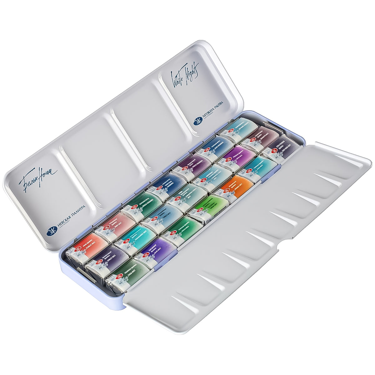 Estojo de Metal Aquarela Nevskaya Palitra Pastilha Granuladas com 21 Unidades - 2243