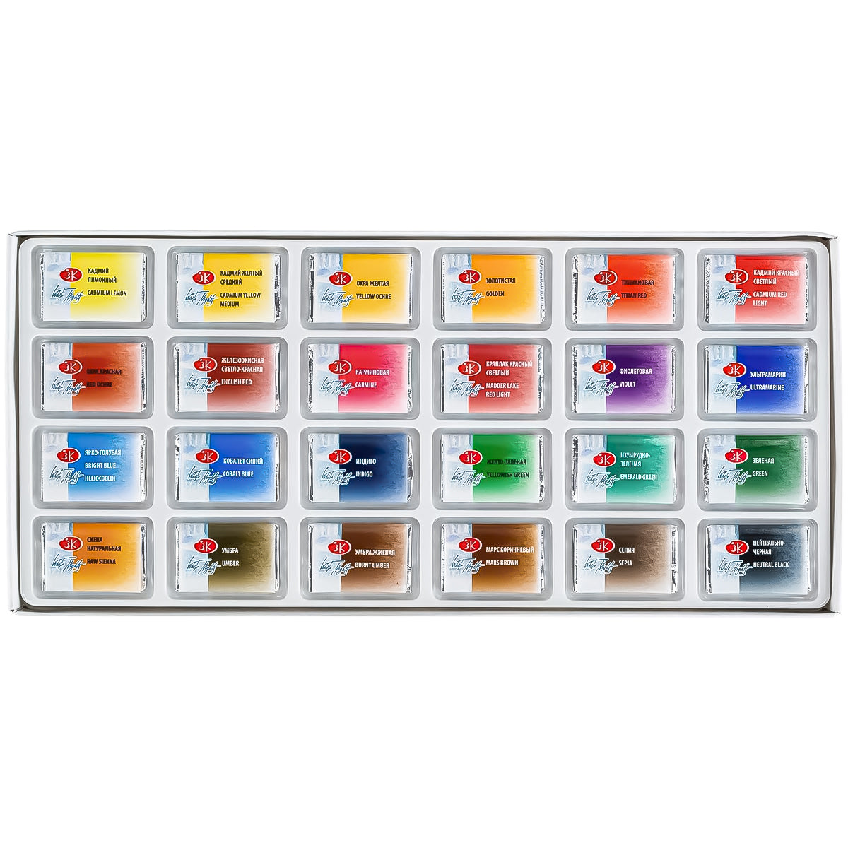 Estojo Aquarela Nevskaya Palitra White Nights Pastilha com 24 Unidadesades  - 1061