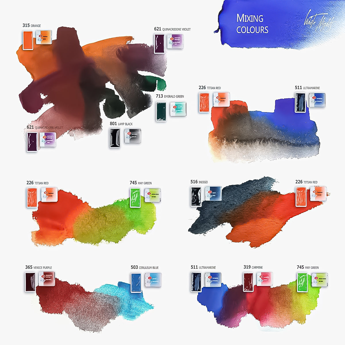 Estojo de Metal Aquarela Nevskaya Palitra White Nights Pastilha com 35 Unidades - 1563