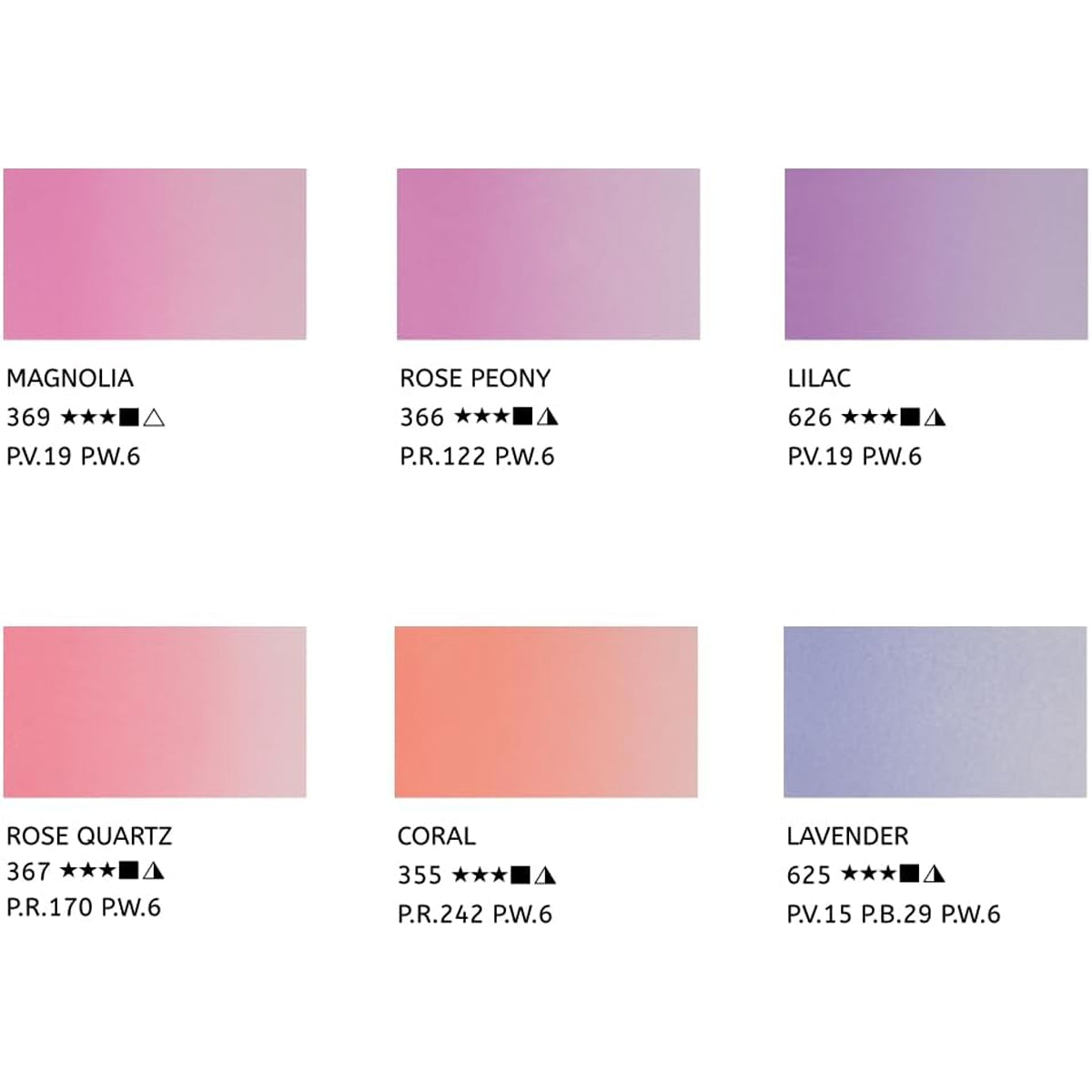 Estojo Aquarela Nevskaya Palitra White Nights 10ml Rose Flowers com 6 Unidades - 2109