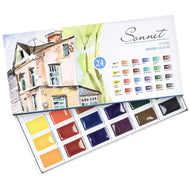 Estojo Aquarela Nevskaya Palitra em Pastilha Palitra Sonnet 24 Cores - 1139