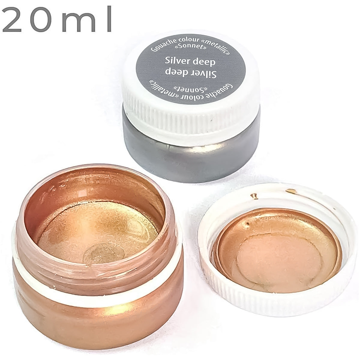 Estojo de Guache Nevskaya Palitra Sonnet 20ml com 6 Cores Metálica 