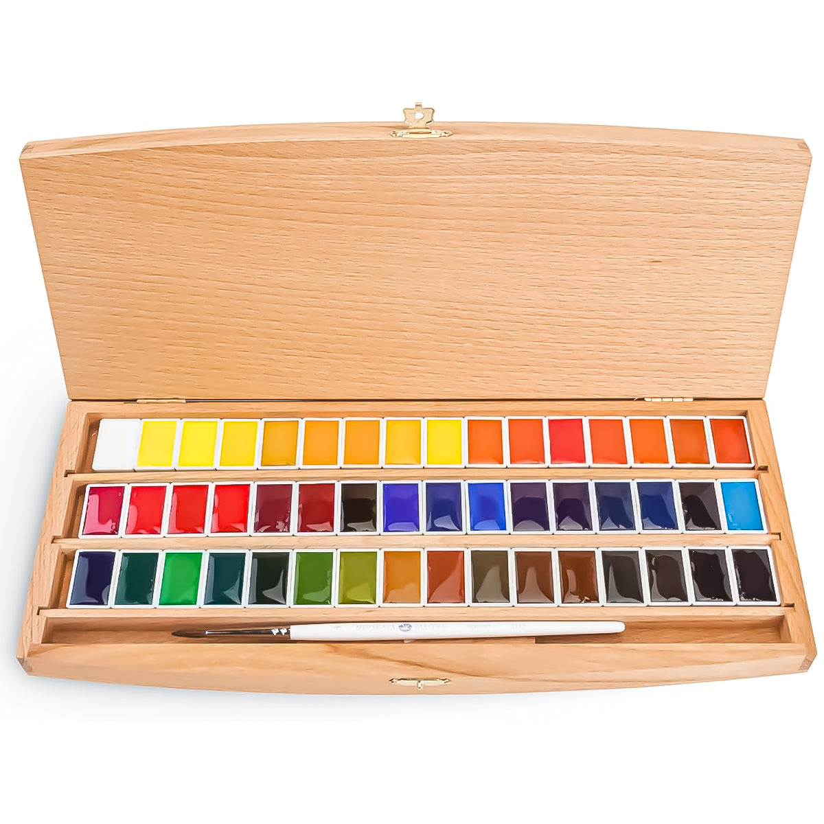 Estojo Aquarela Luxo Nevskaya Palitra em Pastilha White Nights com 48 Unidades - 087