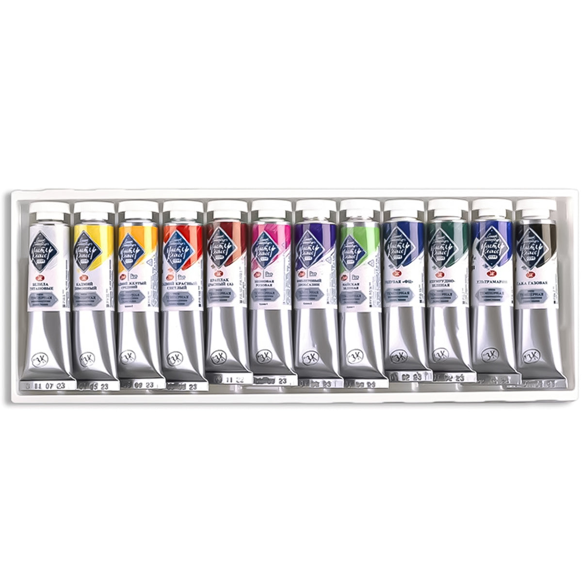 Estojo Tempera Profissional Nevskaya Palitra Master Class 18ml 12 Cores - Ekaterina