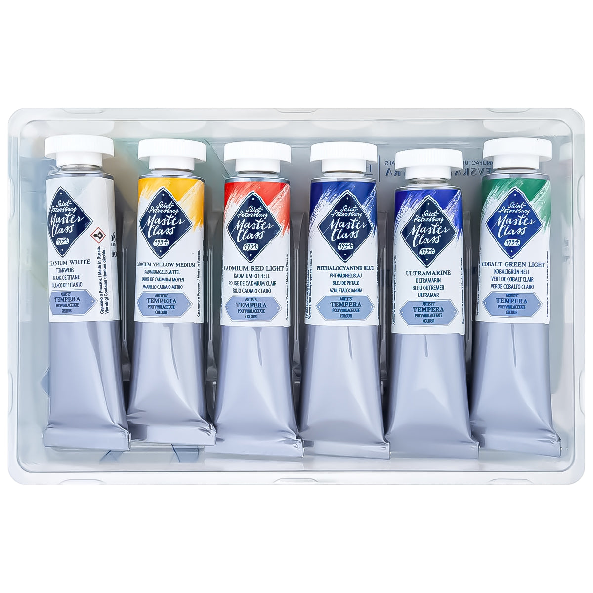 Estojo Tempera Profissional Nevskaya Palitra Master Class 18ml 6 Cores - 2078