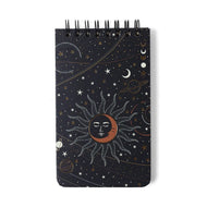 Bloco Wire-o Cicero 12x20cm 80 Folhas Pautado - Astral Eclipse Preto