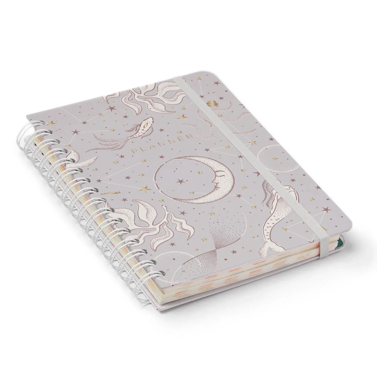 Planner Permanente Wire-o Cicero A5 14,8x21cm Semanal com Notas Astral Mare Off White