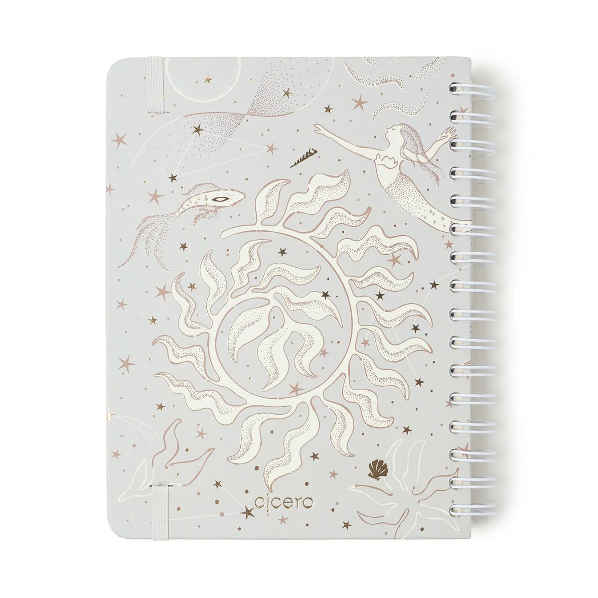 Planner Permanente Wire-o Cicero A5 14,8x21cm Semanal com Notas Astral Mare Off White